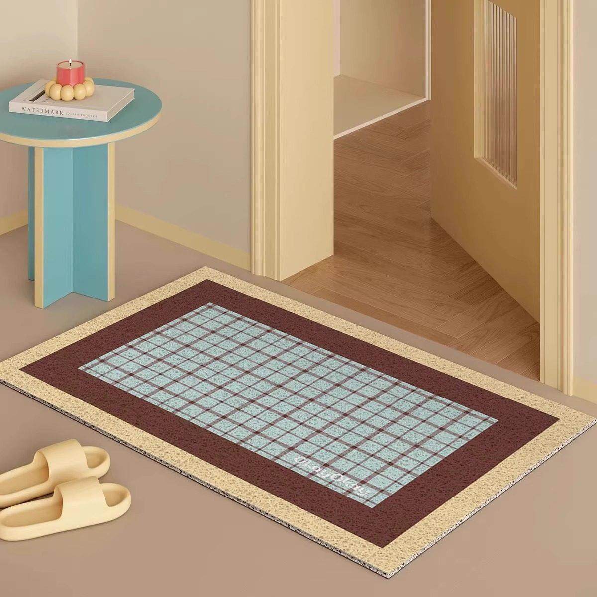 弥介摩登格调丝圈入户地垫大门口家用可裁剪 pvc耐脏防滑除尘脚垫,居家布艺,入户地垫,淘宝优惠券,粉丝福利购,淘宝优惠卷