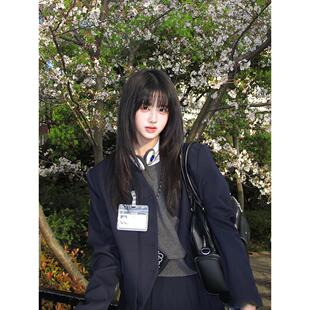 黑色假发女长发新款层次感长直发圆脸lolita自然JK可爱少萝全头套