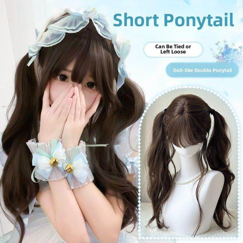 lolita洛丽塔假发女长发全头套双马尾长卷发空气刘海自然全头套式,美发护发/假发,日常整顶假发,淘宝优惠券,粉丝福利购,淘宝优惠卷