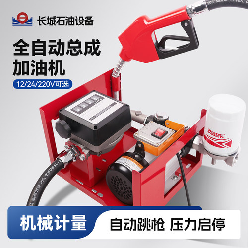 加油机12V24V220V全自动车载大流量抽油泵柴油挂吨桶计量自动启停