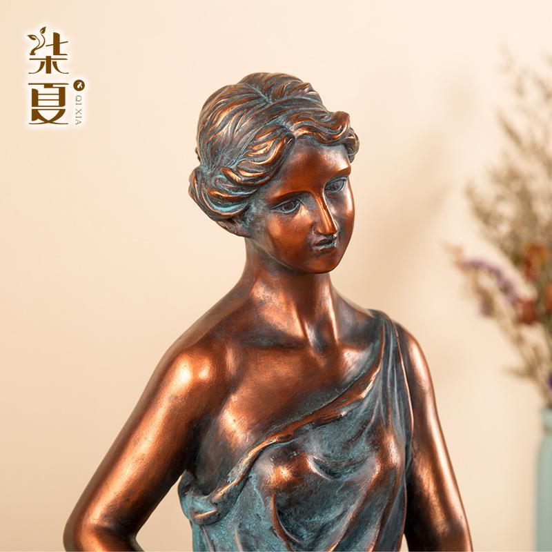 新款直销美式人物摆件流水喷泉别墅庭院装饰树脂工艺品现货