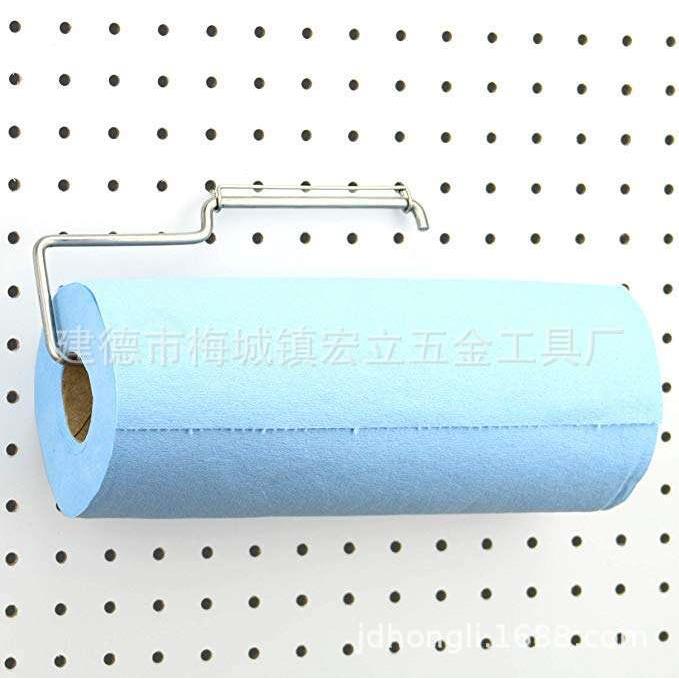 新款直销跨境洞洞板挂钩供应金属纸巾架子货架整理钩子卫生间收纳
