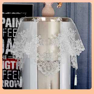 直销新款?空调盖布圆柱形空调柜机立式罩防尘顶部盖巾蕾丝刺绣清