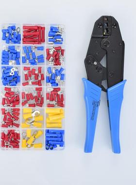 直销新款175pcs预绝缘端子套装压线钳冷压钳压接钳冷压端子