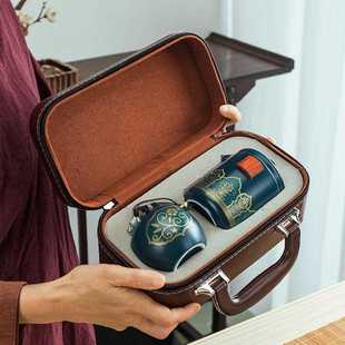 户外旅行茶具家用露营便携式 直销新款 泡茶壶陶瓷广告企业商务伴手