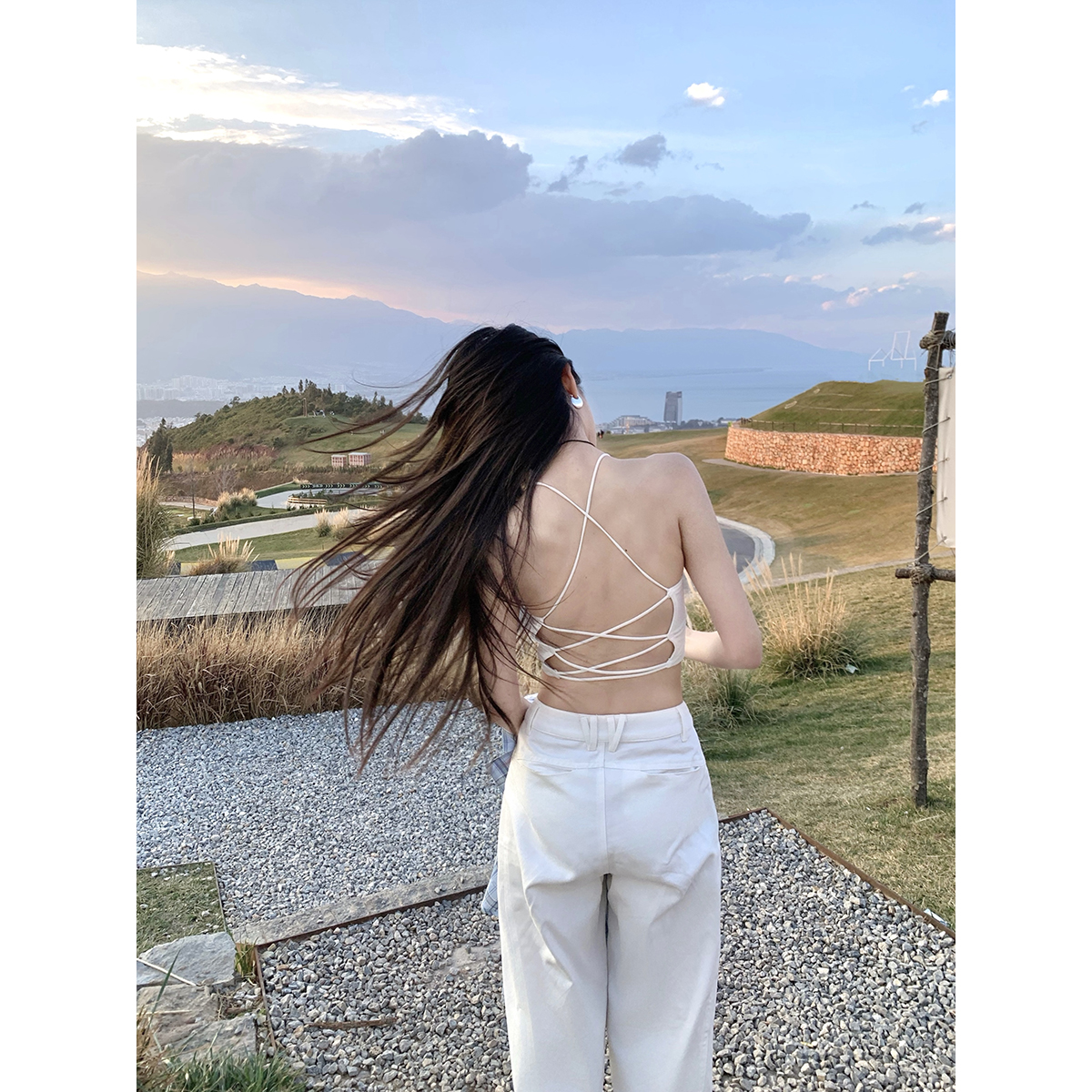 Joeyoo 百搭神器 露背小吊带女早秋2025时尚背心内搭上衣