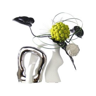 艺术插花成品花艺样轻板花间餐玄关柜吧台接待台奢瓶花器仿