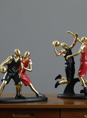 简约创意篮球摆件家居电视酒柜装饰品办公室书房高档摆设