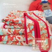 喵爸喵妈婴儿抱被初生儿纯棉宝宝外出抱毯新生儿可水洗棉棉花包被