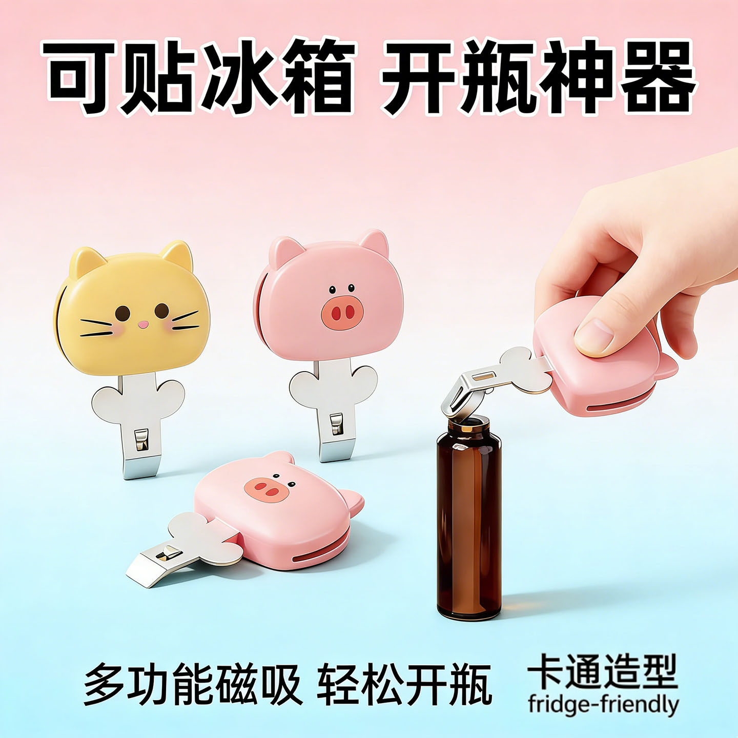 口服液开瓶器多功能开盖器便携药瓶磁吸式起瓶器小巧实用开瓶神器
