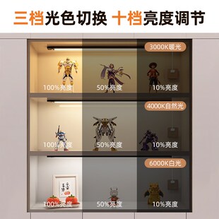 遥控220v插电i橱柜灯led柜底灯手扫感应有线吊柜鞋 柜长条厨房灯带