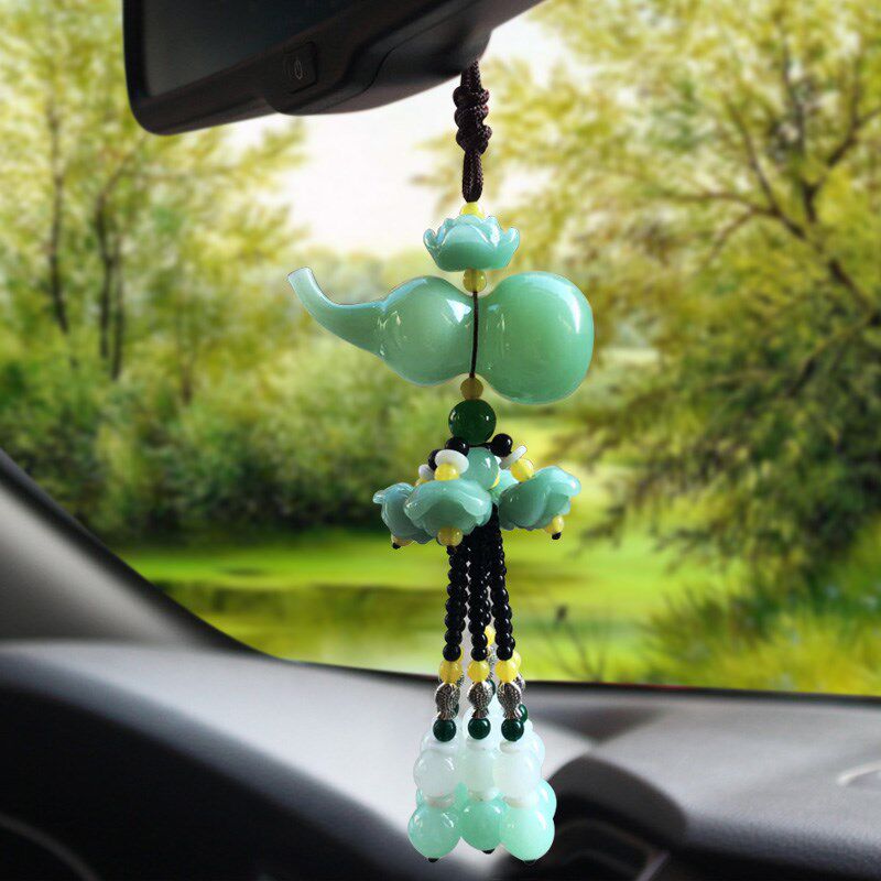 创意汽车装饰挂件车内平安福吊坠悬E挂式葫芦车载内饰品后视镜挂