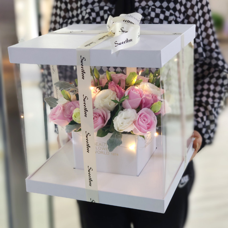韩式抱抱桶北京同城鲜花速递w礼盒女友闺蜜妈妈生日送花情人节玫