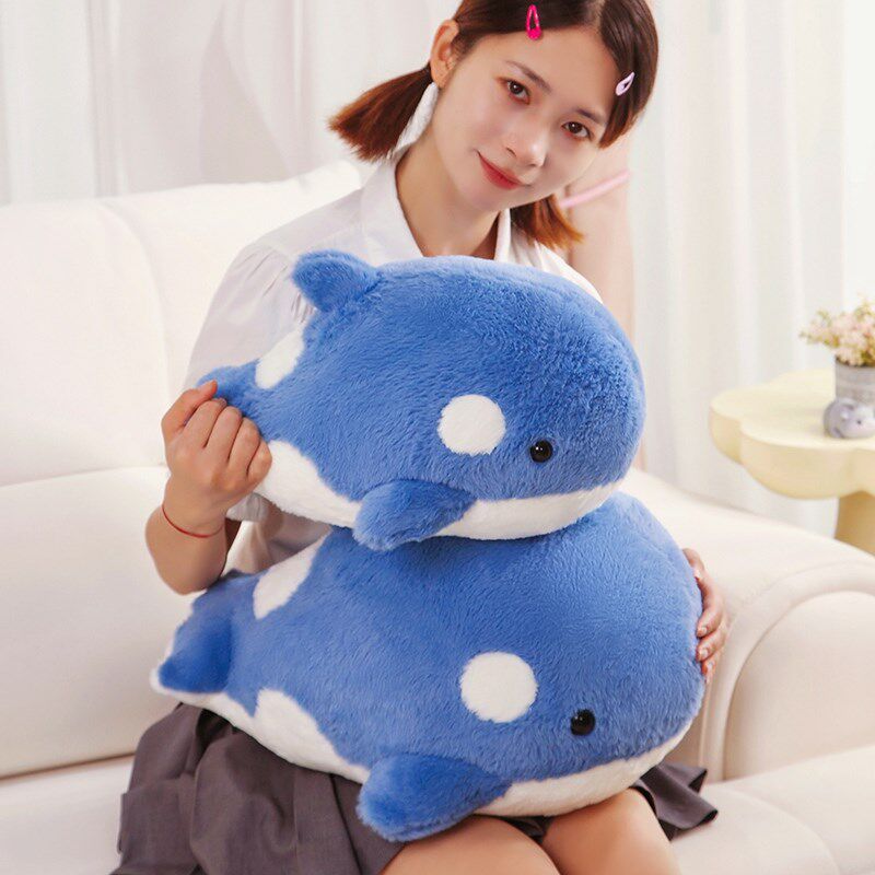 可爱鲸鱼小虎鲸公仔玩偶女生抱枕B靠垫儿童安抚娃娃海洋生物礼物