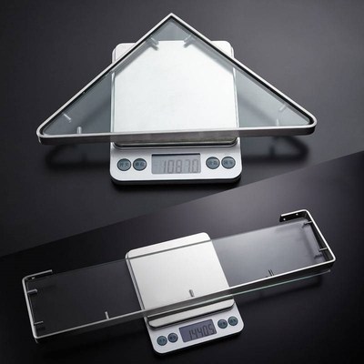 浴室玻璃置物架卫生间免打孔不锈钢厕所洗澡间淋浴房转角架三角架