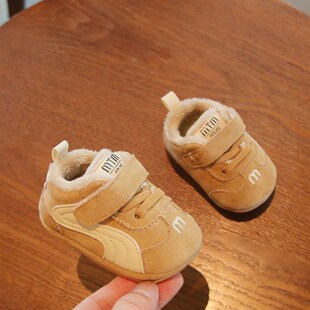 2025婴儿鞋6-12个月冬季加厚一岁宝宝学步鞋软底婴幼儿棉鞋一阶段