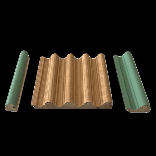 大圆弧波浪实木格栅板松木免漆电视沙发背景墙护墙板生态木栅格