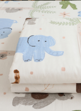 动物园加a厚100纯棉被套单件全棉双单人1.5m180x200X230被罩四季