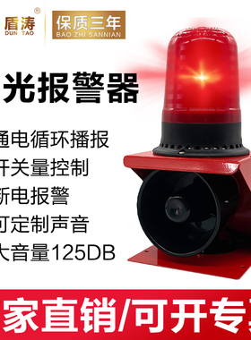 声光语音报警器220V2412V闪叉车载警示旋转爆闪烁警报灯DSG40诚汇