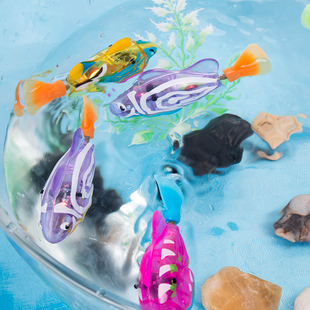 宝宝洗澡电动摇摆鱼感应发光会游泳 电子鱼仿真R儿童戏水玩水玩