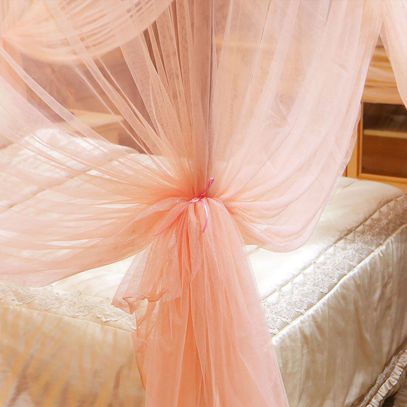 蚊帐家用带支架1.8m床1.5m2米落地文账加粗加厚纹账三门