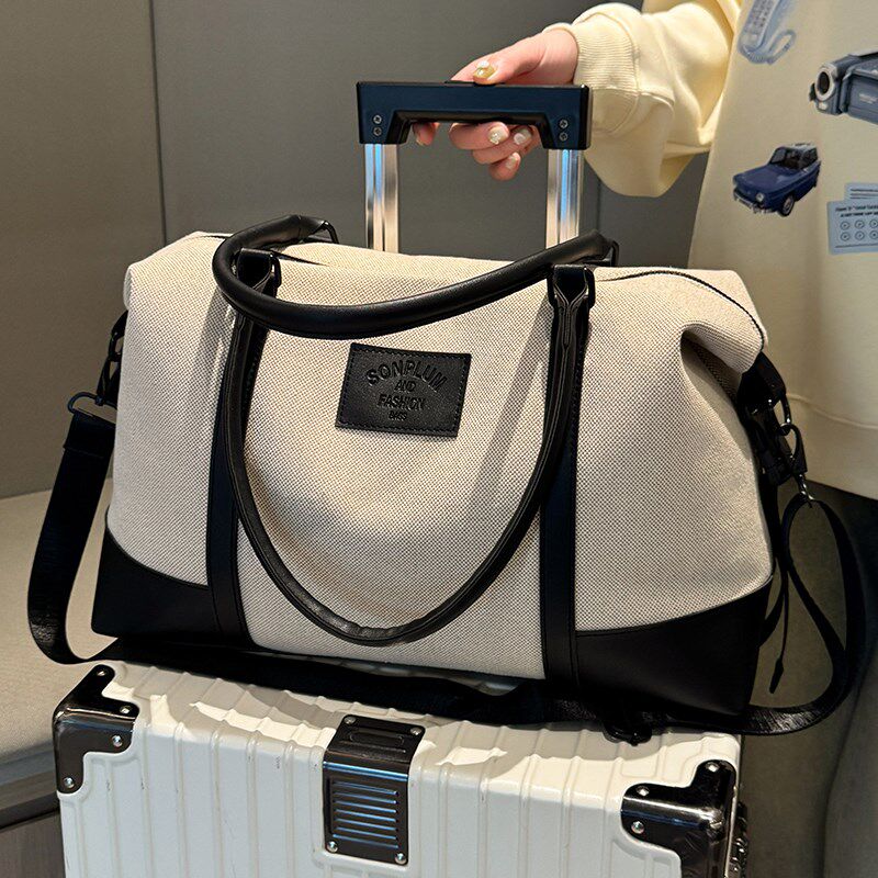 女士外出旅游包可套拉杆箱行李箱附加包帆布撞色结实耐用出差旅行,箱包皮具/热销女包/男包,旅行袋,淘宝优惠券,粉丝福利购,淘宝优惠卷