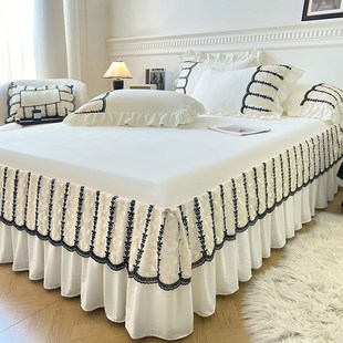 款 公主风蕾丝花边床裙式 床罩单件高级感防尘遮丑床围裙保护套四季