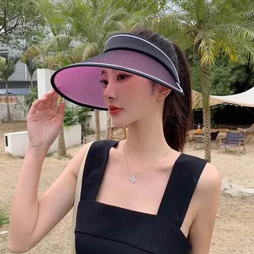 辉哥优品小铺1夏季新款变色遮阳帽大帽檐防晒帽子遮脸防紫外线骑