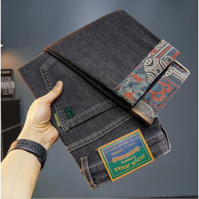 瑞晓服装精品秋季男牛仔裤欧版u时尚小直筒修身弹力简约百搭牛仔