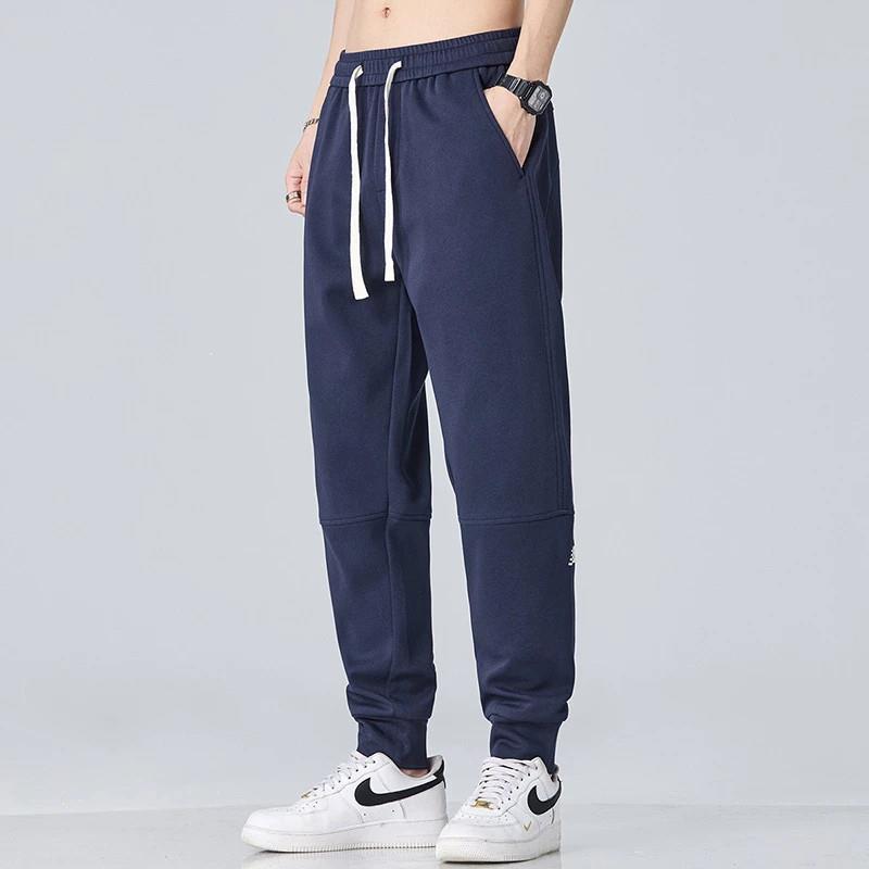 吾特轻奢男装秋冬厚款男D士休闲裤束脚裤潮时尚百搭弹力裤子