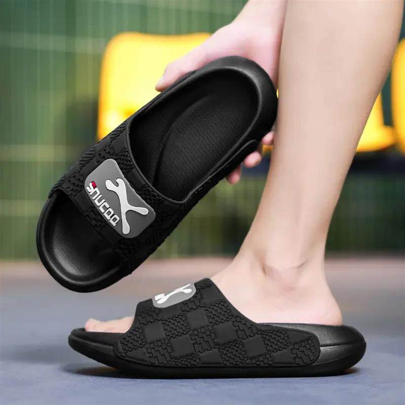 棉轩百货一字拖男2026夏季厚底拖鞋防滑防臭外穿潮流软底凉鞋沙滩