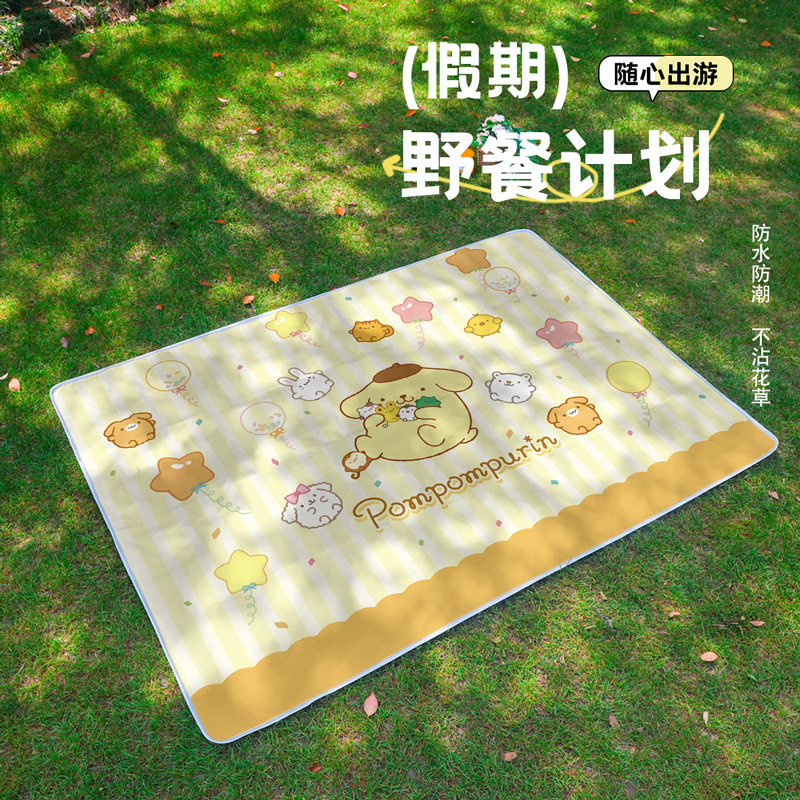 布丁狗野餐垫防潮垫野炊春游便携防水隔热草坪户外郊游大尺寸露营