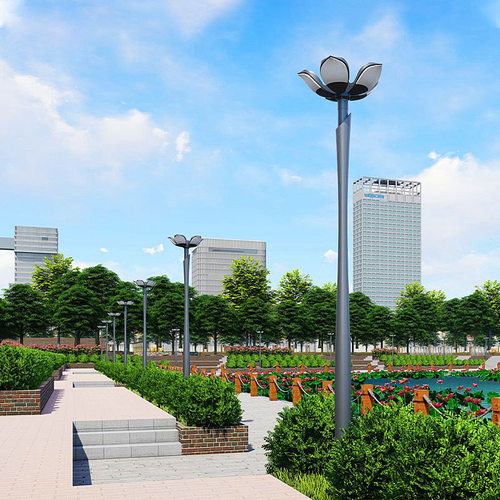 厂家直销户外小区庭院荷花灯 led公园景区照明路灯特色小镇景观灯