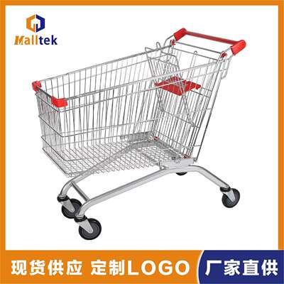 供应240L欧式手推车超市购物手推车电商理货车物流分拣车