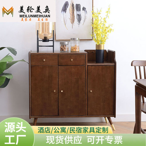 北欧实木鞋柜家用门口现代简易玄关柜经济型多层大容量收纳柜鞋架