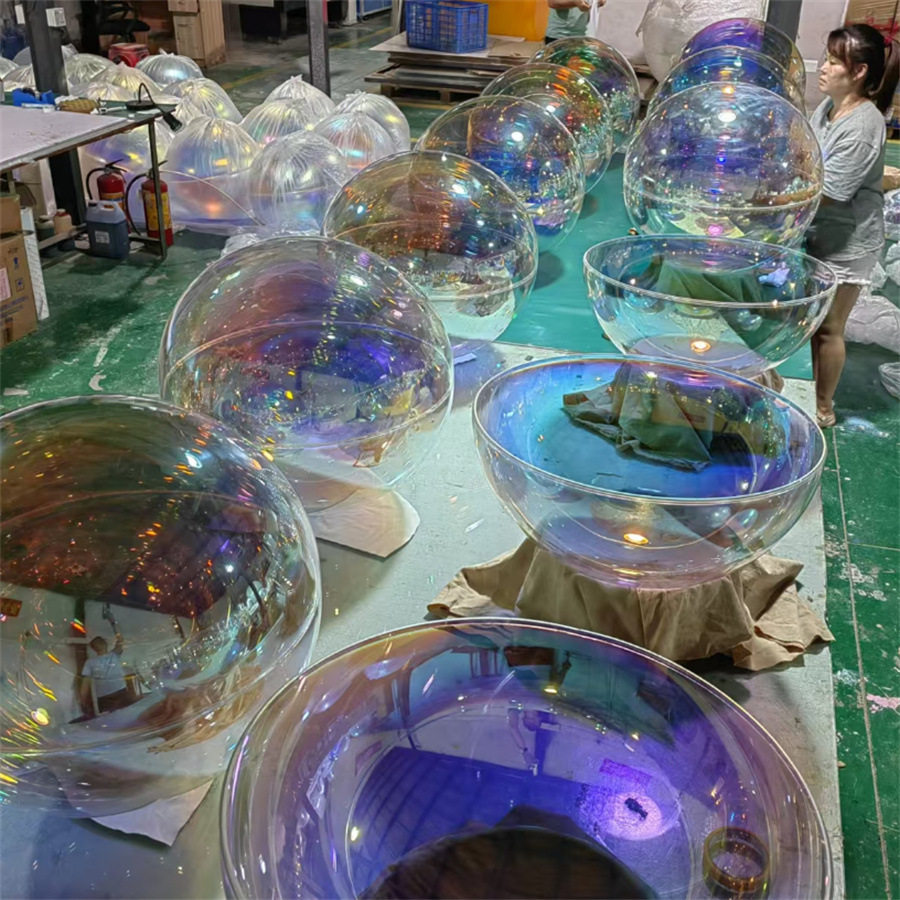 按需定制亚克力炫彩罩子大型保护罩有机玻璃球形幻彩罩子户外炫彩