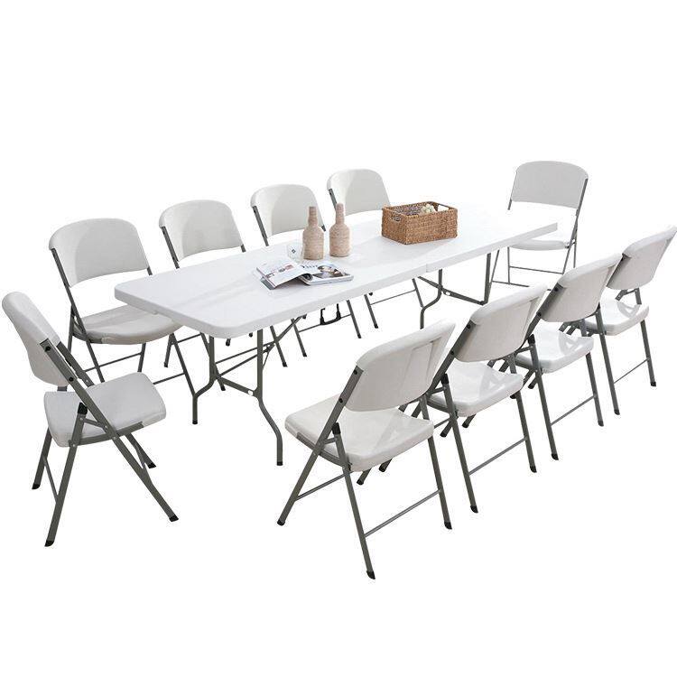 塑料折叠方桌户外塑料折叠桌携便式折叠塑料长条桌 塑料会议桌