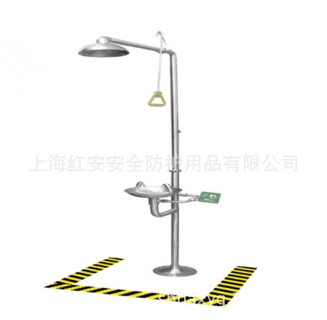 上海红安洗眼器不锈钢紧急喷淋复合式洗眼器90906610新款经济型