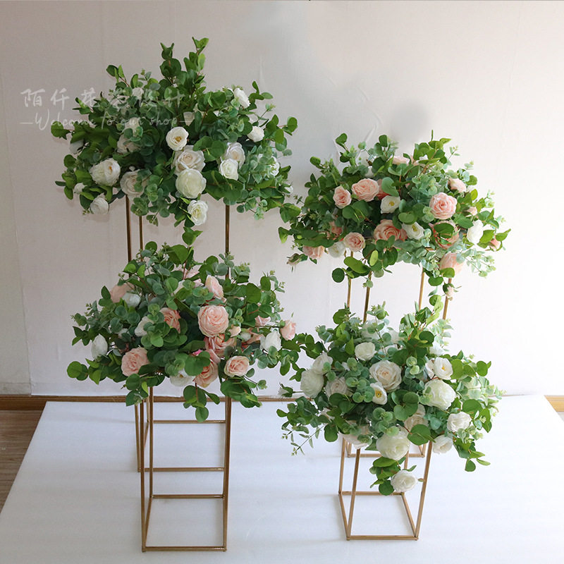 清新几何花艺婚庆婚礼堂婚庆背景布置装饰花艺仿真园艺办公文化仿