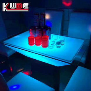 厂家LED发光茶几户外防水发光吧台鸡尾酒桌派对发光桌子KTV吧桌台