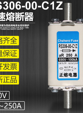快熔RS306-00-C1Z 315A 250A 200A 160A 125A 100A 80A快速熔断器