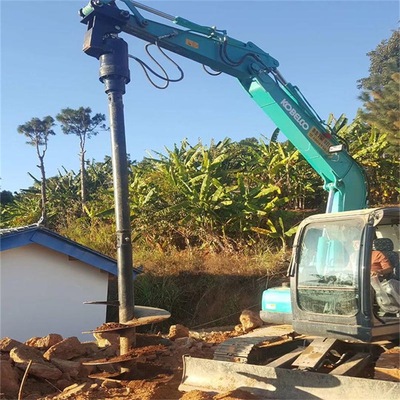 螺旋钻机液压动力头螺旋打桩机地表勘探螺旋钻机器