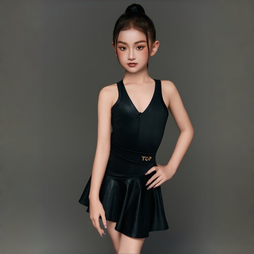 TOP新款高定舒适网红高级分体演出服专业表演少儿拉丁舞蹈练习服