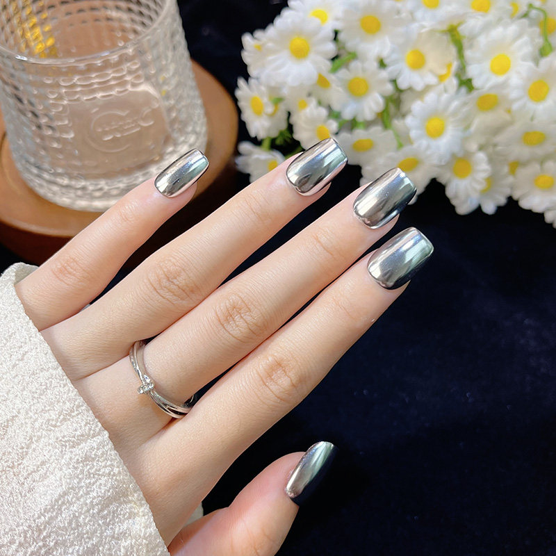 【不锈钢】纯手工新款爆闪限定银色气质感轻奢高级显白美甲穿戴甲,彩妆/香水/美妆工具,穿戴甲/甲片,淘宝优惠券,粉丝福利购,淘宝优惠卷