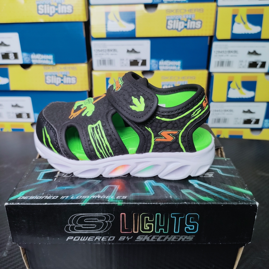 斯凯奇男童时尚百搭包头凉鞋