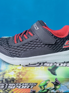 斯凯奇男童鞋夏季新款魔术贴休闲鞋网面运动鞋400045L