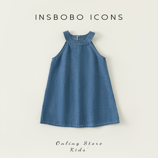 女童连衣裙夏装2023新款儿童裙子洋气女宝牛仔裙吊带裙夏季潮童装