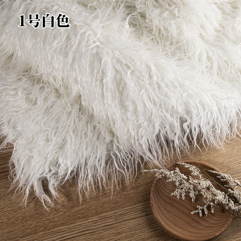 素色落水毛仿滩羊毛长毛绒布料毛毛布柜台布抱枕玩具服装拍摄背景