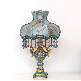 欧式台灯家用遥控卧室床头灯可调节亮度插电式结婚婚房床头柜暖灯