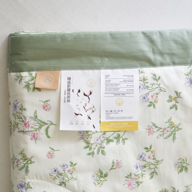 里外纯棉森系绿色新疆棉花夏凉被芯空调被办公室午睡午休棉花被子